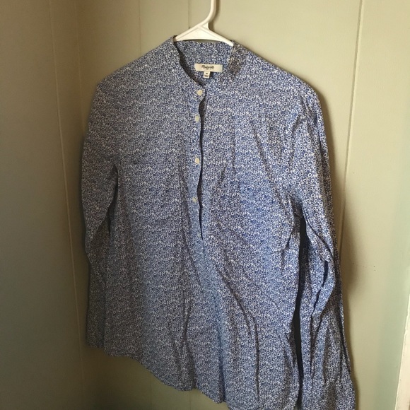 Madewell Market Blue Floral Popover Shirt - Picture 2 of 4